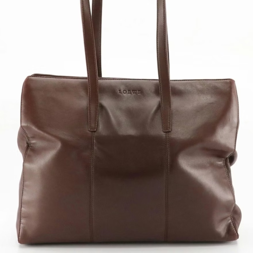 Loewe Dark Brown Leather Tote